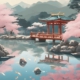100009 Japanese Pavilion In The Cherry Blossom Rush