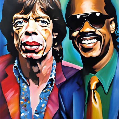 100020 Jagger Wonder Two Legends One Painting