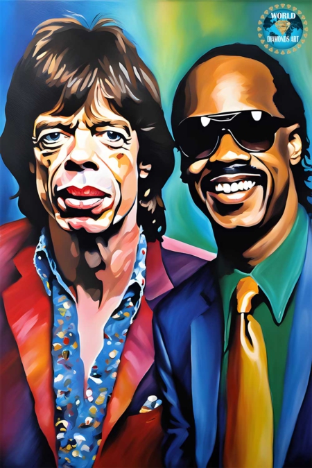 100020 Jagger Wonder Two Legends One Painting