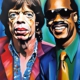 100020 Jagger Wonder Two Legends One Painting