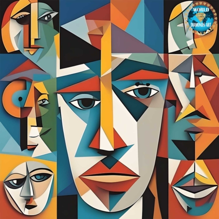 100029 Vibrant Faces Picassos Abstractions